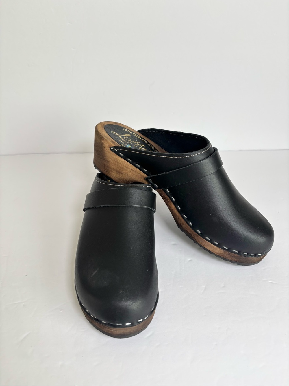 Lotta From Stockholm Black Clogs Size EU 38 - Picture 3 of 8